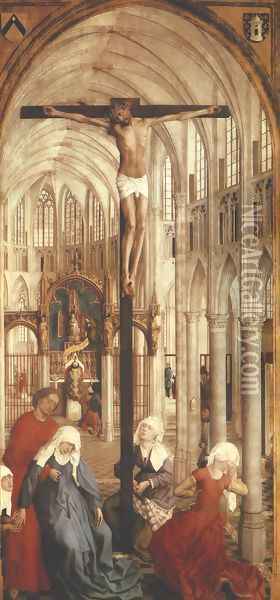 Seven Sacraments (central panel) 1445-50 Oil Painting - Rogier van der Weyden