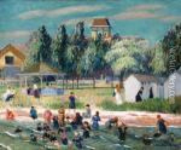 Vacation Home Oil Painting - William Glackens