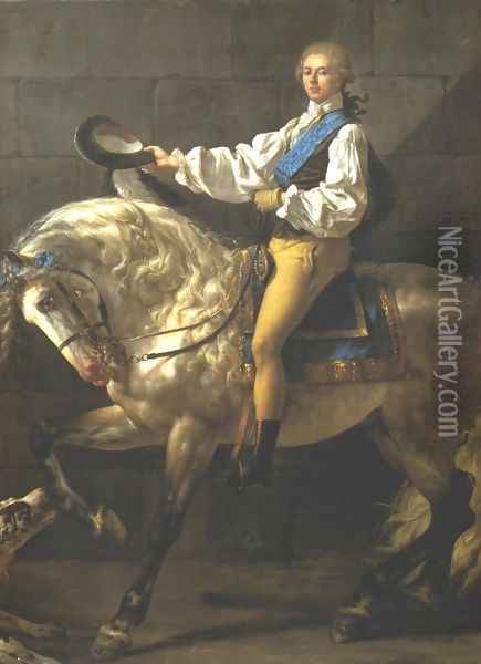 Portrait of Count Stanislaw Potocki Oil Painting - Jacques Louis David