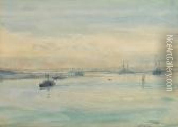 Portsmouth Oil Painting - William Lionel Wyllie