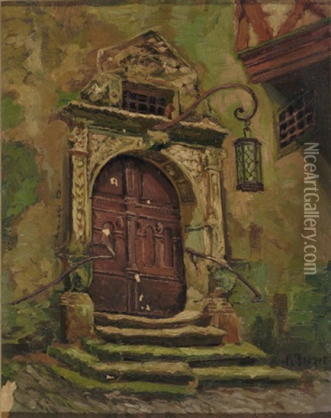 Prachtvolles Renaissance-portal Eines Patrizierhauses Oil Painting - Robert Breyer