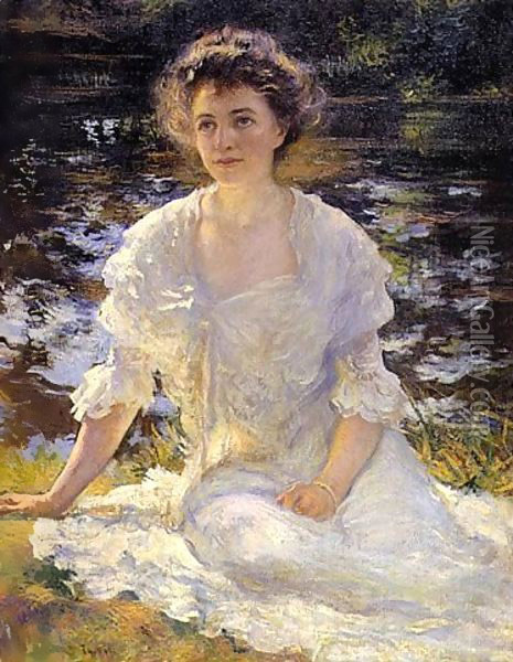 Eleanor Hyde Oil Painting - Edmund Charles Tarbell