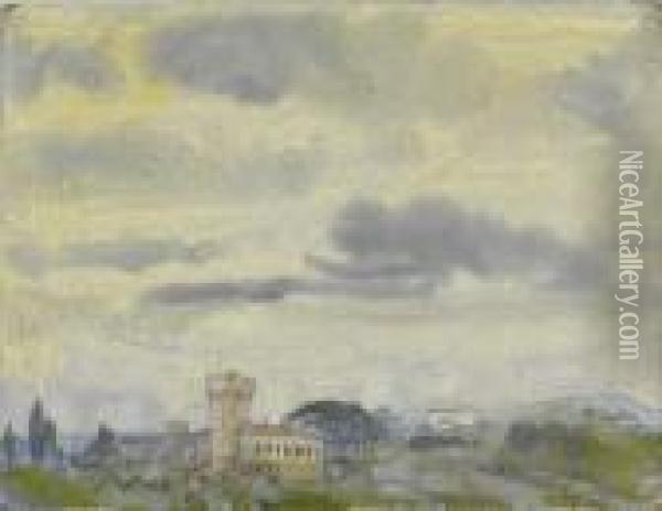 The Castle Oil Painting - Arthur Bowen Davies