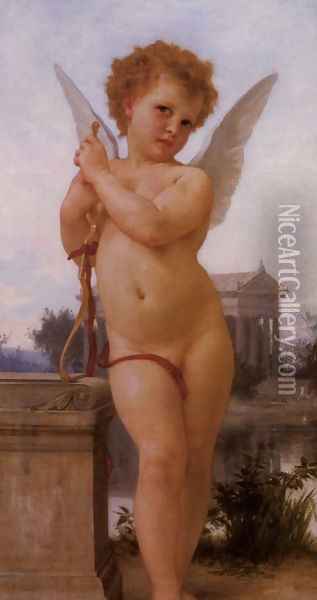 Cupid at Rest Oil Painting - William-Adolphe Bouguereau