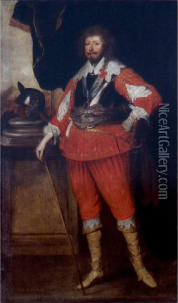 Portrait Of A Nobleman, Said To Be Henry Rich, 1st Earl Of Holland Oil Painting - Sir Anthony Van Dyck