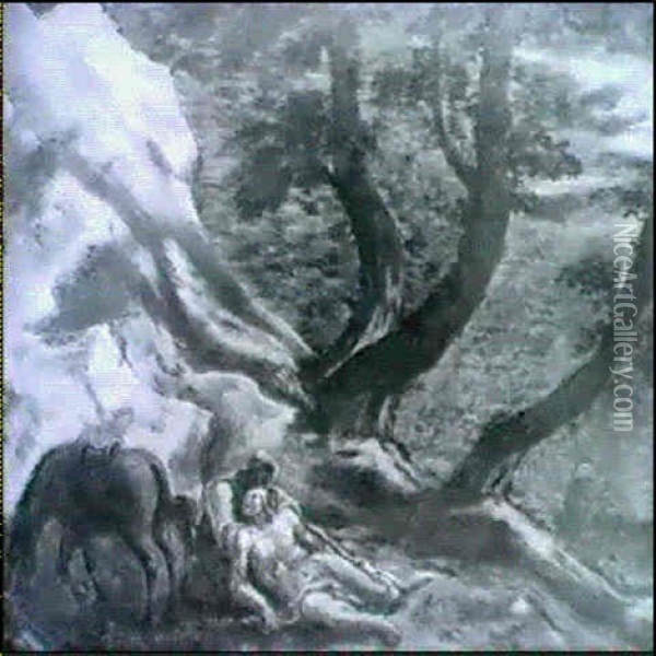 Der Barmherzige Samariter Oil Painting - Eugene Delacroix
