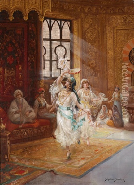 Tanz Vor Dem Sultan Oil Painting - Stephan Sedlacek