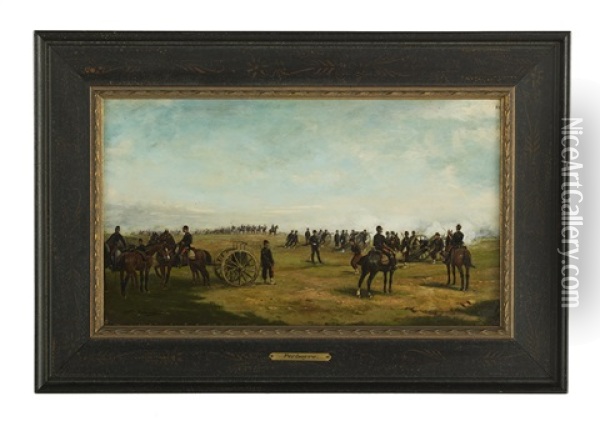Soldiers On The Battlefield Oil Painting - Paul Emile Leon Perboyre