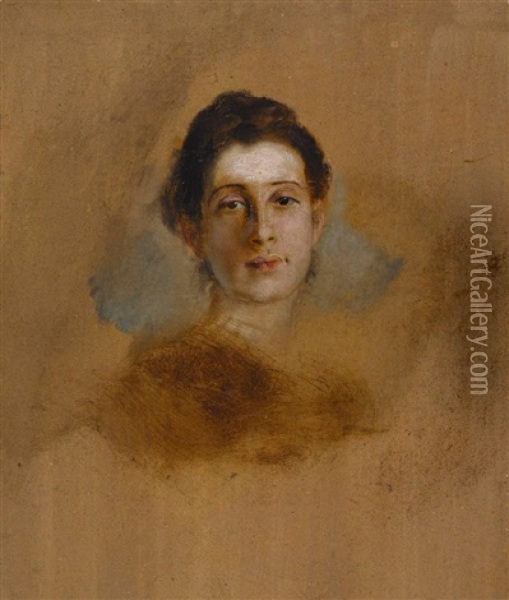 Fraulein Von Lieben Oil Painting - Franz Seraph von Lenbach