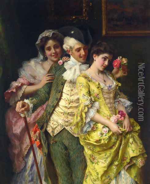Flirtation I Oil Painting - Federico Andreotti