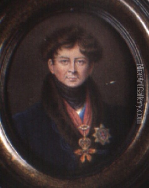 Portrait Of George Iv Oil Painting - William Bate