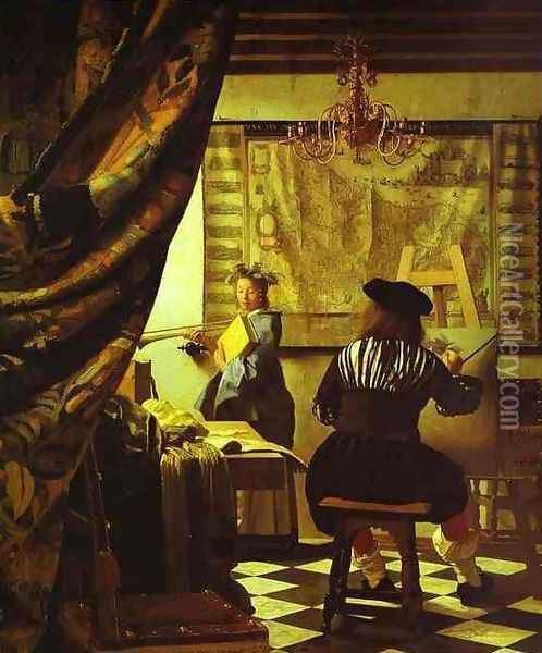 The Art of Painting Oil Painting - Jan Vermeer Van Delft