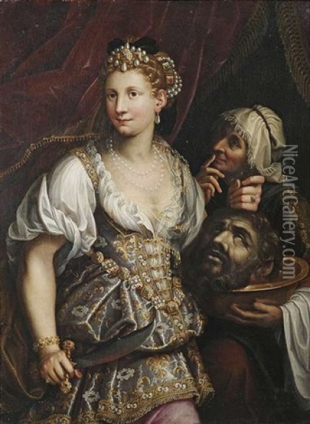 Judith Mit Dem Haupt Des Holofernes Oil Painting - Fede Galizia