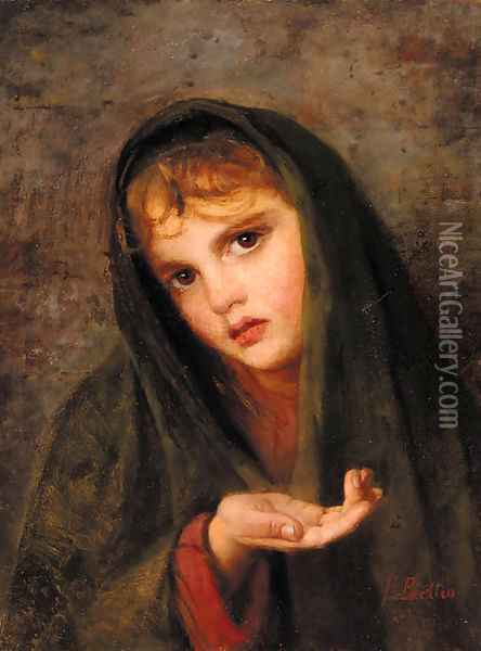 A young beggar-girl Oil Painting - Francesco Bettio