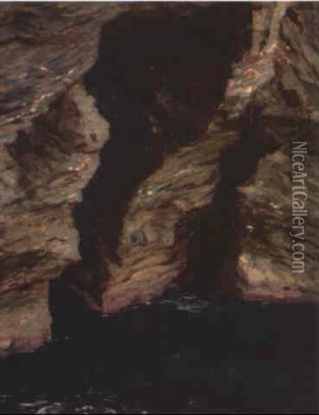 La Grotte De L'apothicairerie Oil Painting - Henry Bouvet