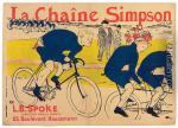 La Chaine Simpson. - Plakat Oil Painting - Henri De Toulouse-Lautrec