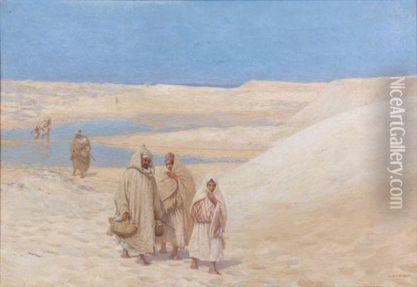 Les Dunes De Tanger Oil Painting - Louis-Auguste Girardot