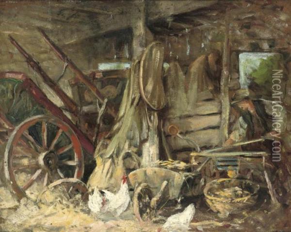 Turnip Slicing Oil Painting - George Smith