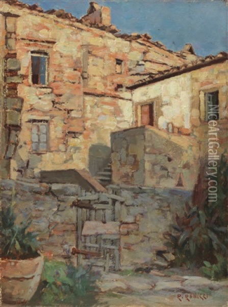 Veduta Di Borgo Oil Painting - Renuccio Renucci