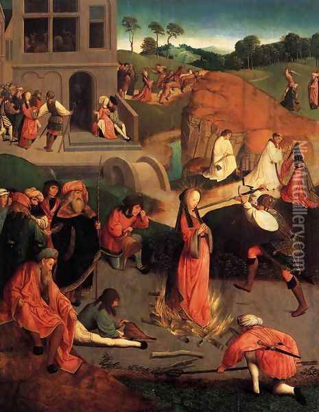 The Martyrdom of St Lucy Oil Painting - Dutch Unknown Masters