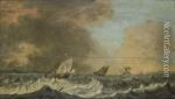 Marine Oil Painting - Willem van Diest