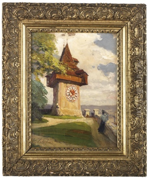 Am Grazer Uhrturm Oil Painting - Eduard Zetsche