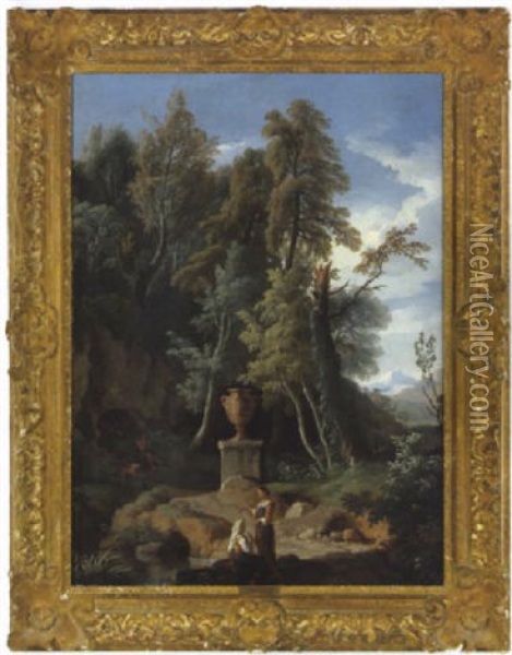 Paesaggio Con Ruscello Oil Painting - Jan Frans van Bloemen