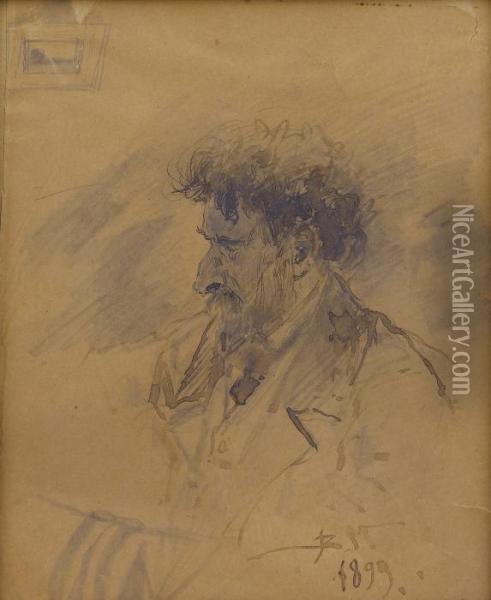 Portrait Of V.a. Beklemishev Oil Painting - Vladimir Egorovic Makovsky