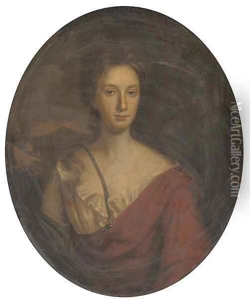 Portrait of Anne Foulke Oil Painting - John Riley