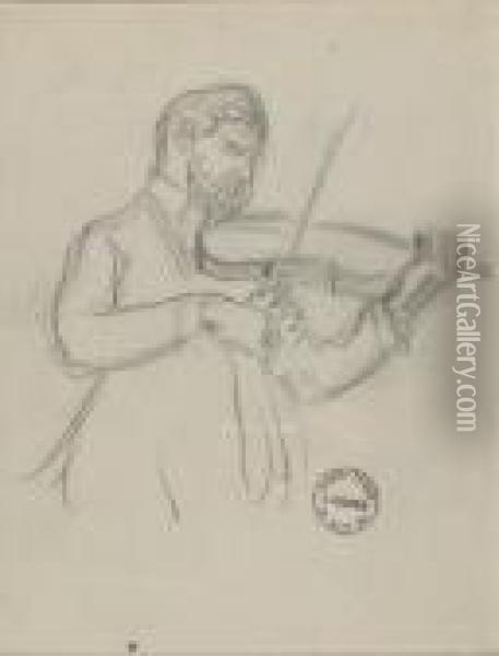 Violinspieler / Sauglingsstudien / Sitzender Weiblicher Akt Oil Painting - Henri Lebasque