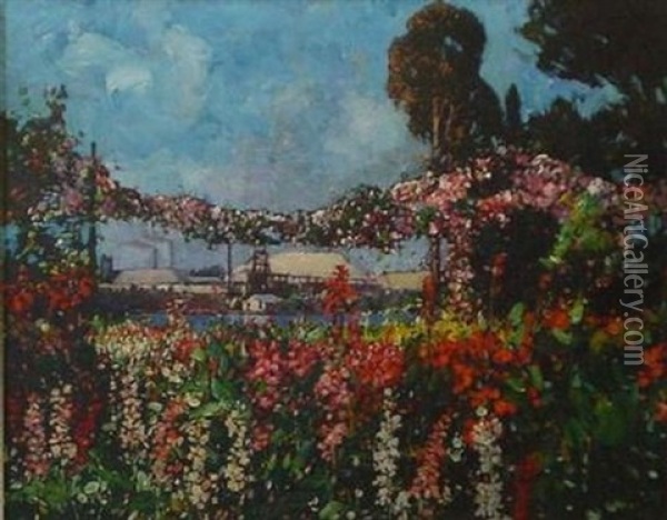 Garden Near Crown Mines Oil Painting - Robert Gwelo Goodman