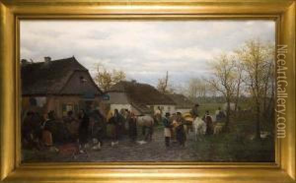 W Malym Miasteczku Oil Painting - Ludwig Von Kurella