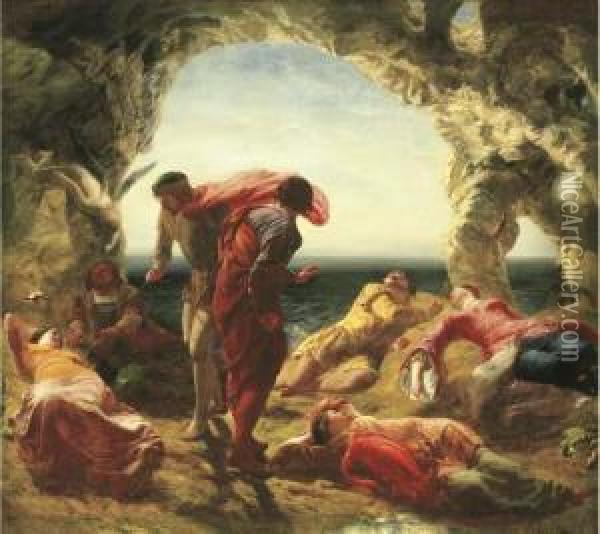 The Conspiracy Of Sebastian And Antonio Oil Painting - Paul Falconer Poole
