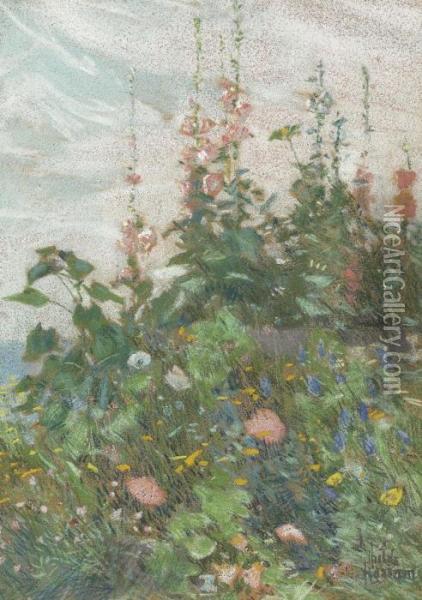 Celia Thaxter's Garden Oil Painting - Frederick Childe Hassam