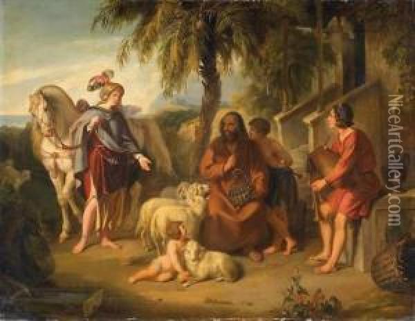 Erminia Looks For Accomodation By The Shepherds Oil Painting - Johann Gottfried Schadow