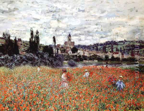 Poppies Near Vetheuil Oil Painting - Claude Oscar Monet