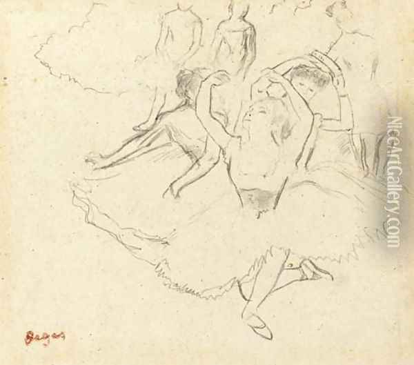 Danseuses Oil Painting - Edgar Degas