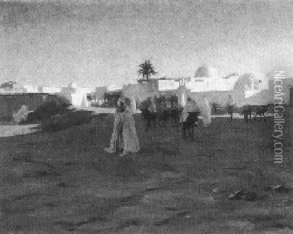 Settlement At Tunis Oil Painting - Robert Van Vorst Sewell