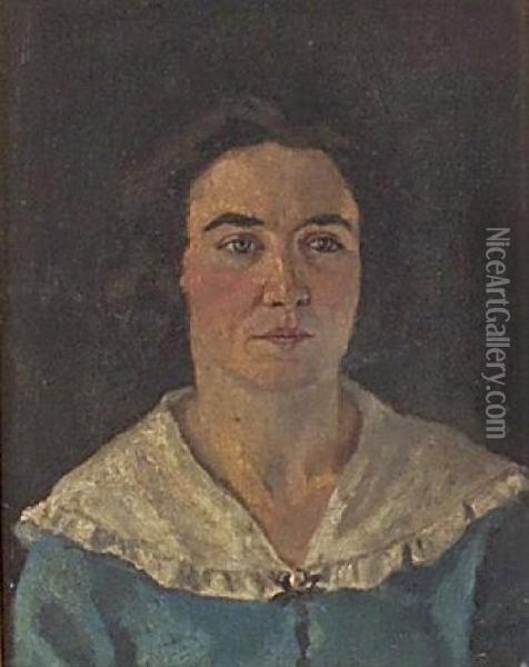 Portrait Of Ina Connolly Heron, Daughter Of James Connolly Oil Painting - Thomas Pain