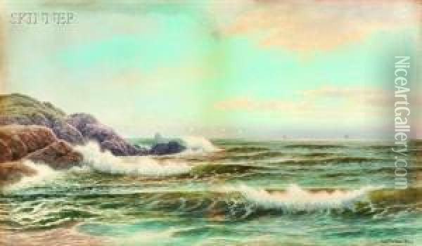 End Of Castle Rock, Marblehead Neck Oil Painting - George Howell Gay