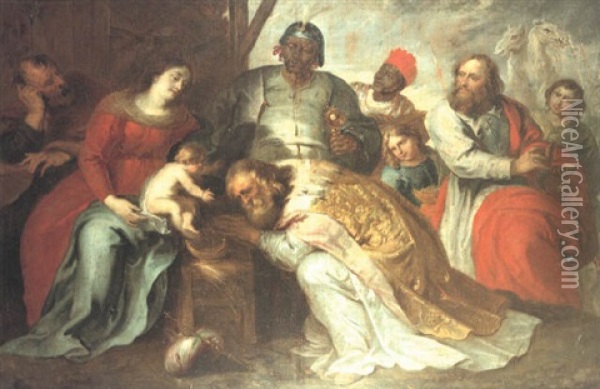 The Adoration Of The Kings Oil Painting - Theodor Boeyermans