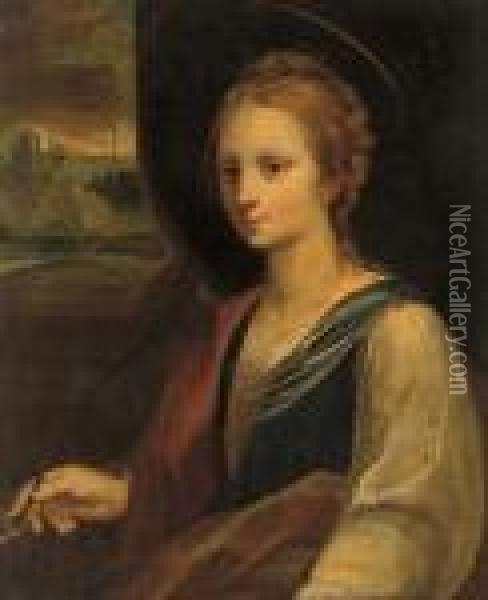 Saint Catherine Of Alexandria Oil Painting - Ventura Salimbeni