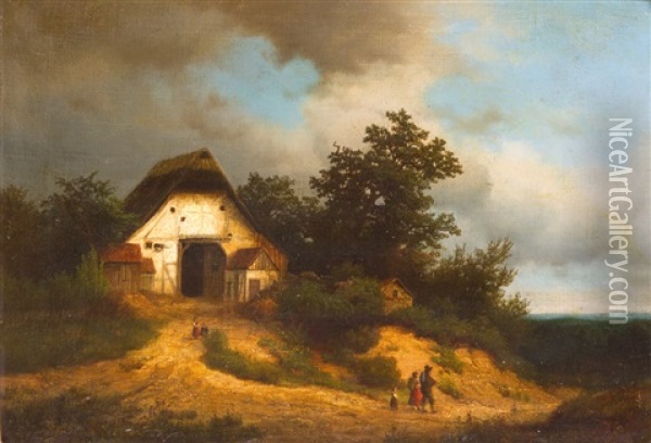 Landschaft Mit Bauernhaus Oil Painting - Edmund Koken