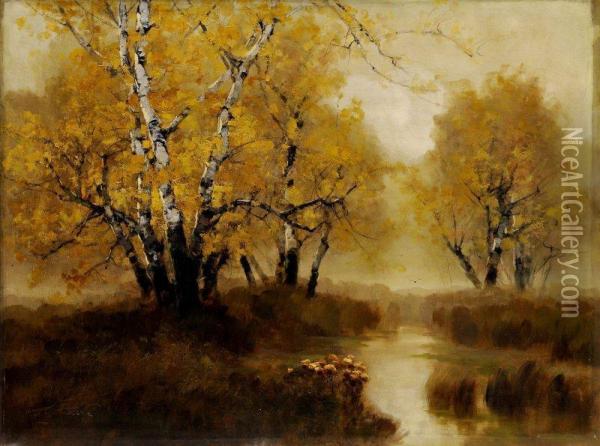Brezovy Hajik V Jeseni Oil Painting - Lazlo Kezdy Kovacs
