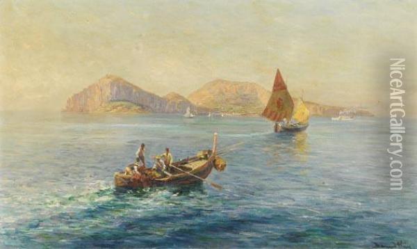 Fischer Vor Capri Oil Painting - Bernard Hay