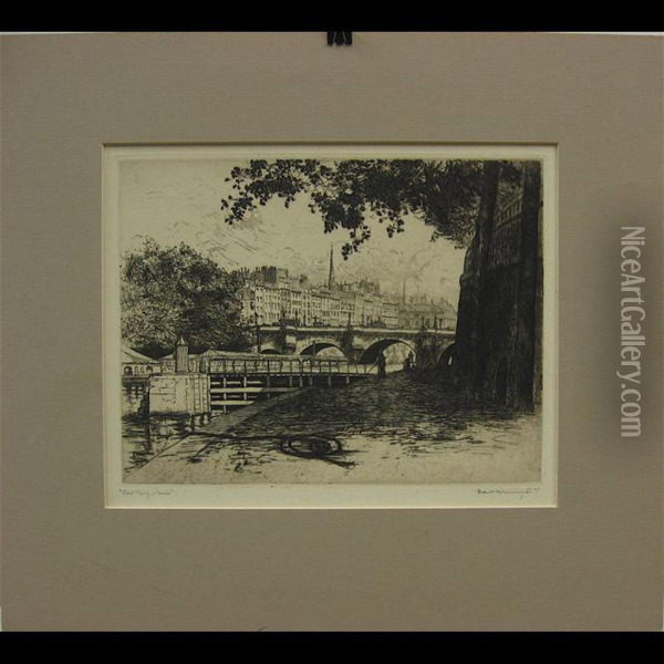 Pont Neuf, Paris Oil Painting - Frank Milton Armington