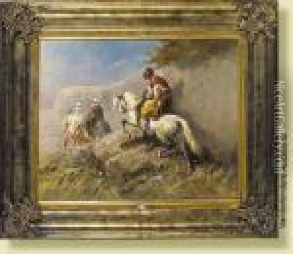 Cavaliers Arabes Oil Painting - Henry Schouten