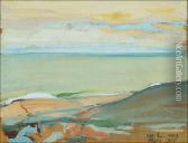 View Towards The Ocean Oil Painting - Magnus Enckell