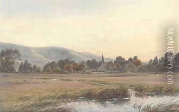 The River Arun at Bury Oil Painting - John James Bannatyne