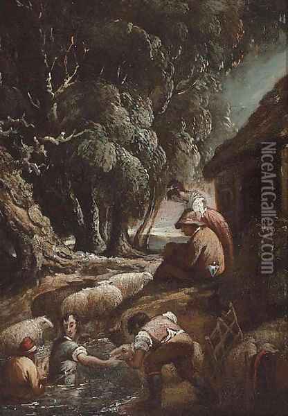 The shepherdess Oil Painting - Thomas Barker of Bath